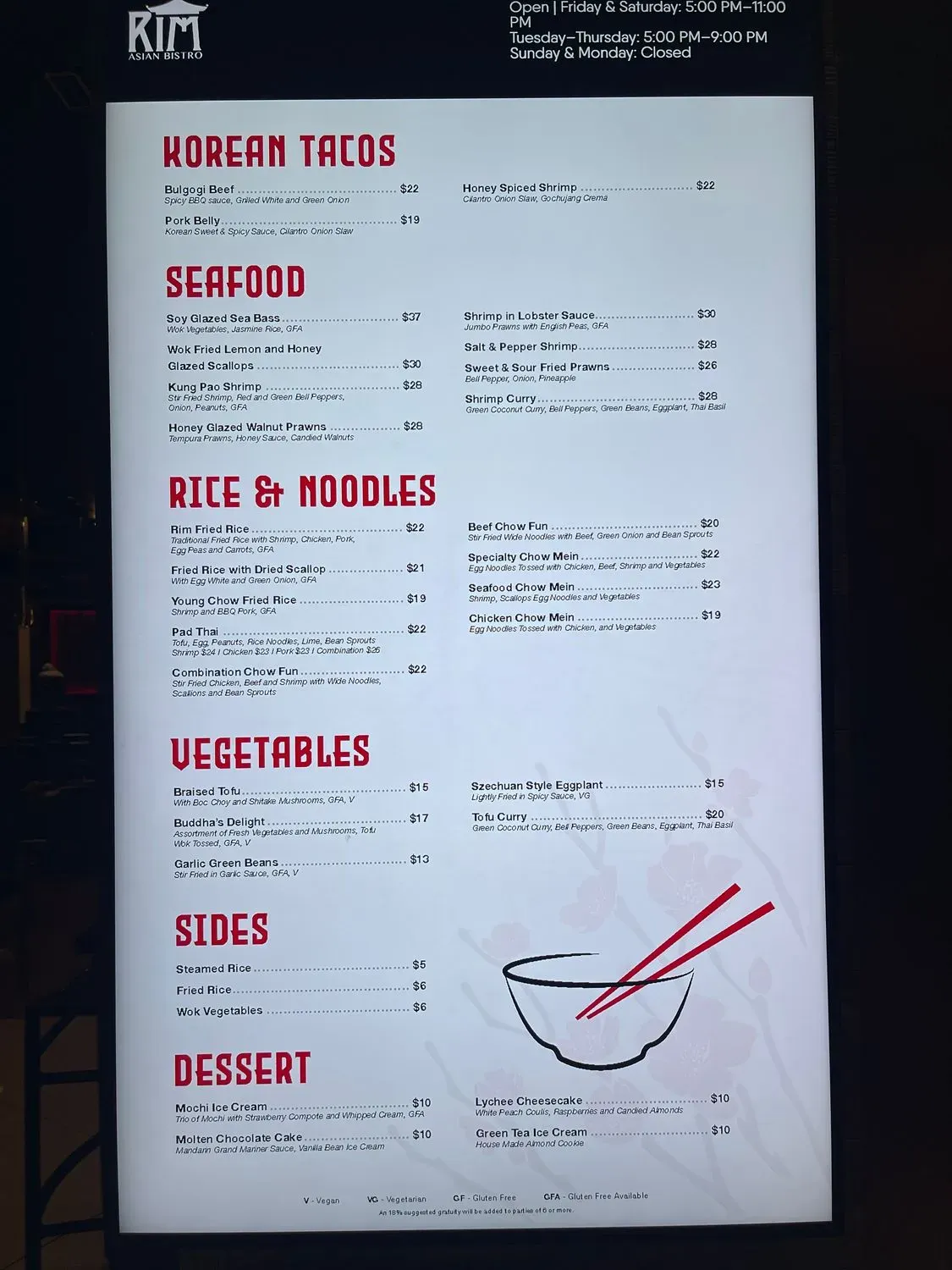 Menu 5