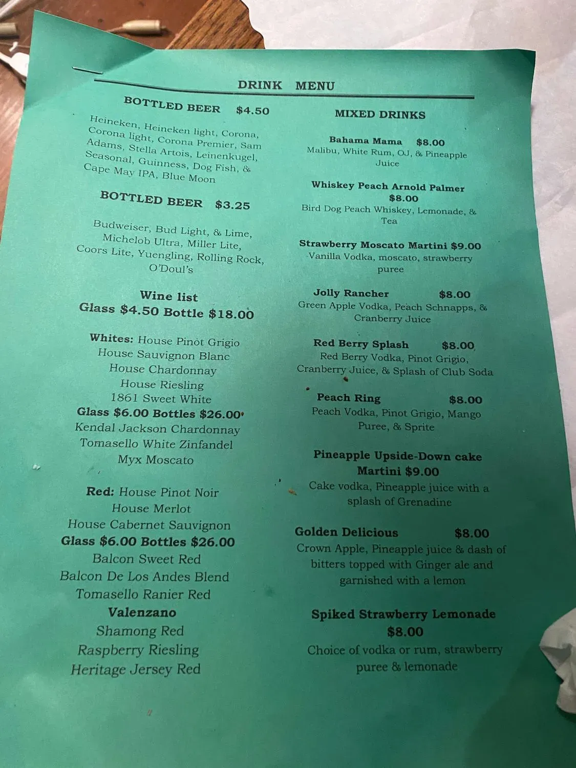 Menu 5