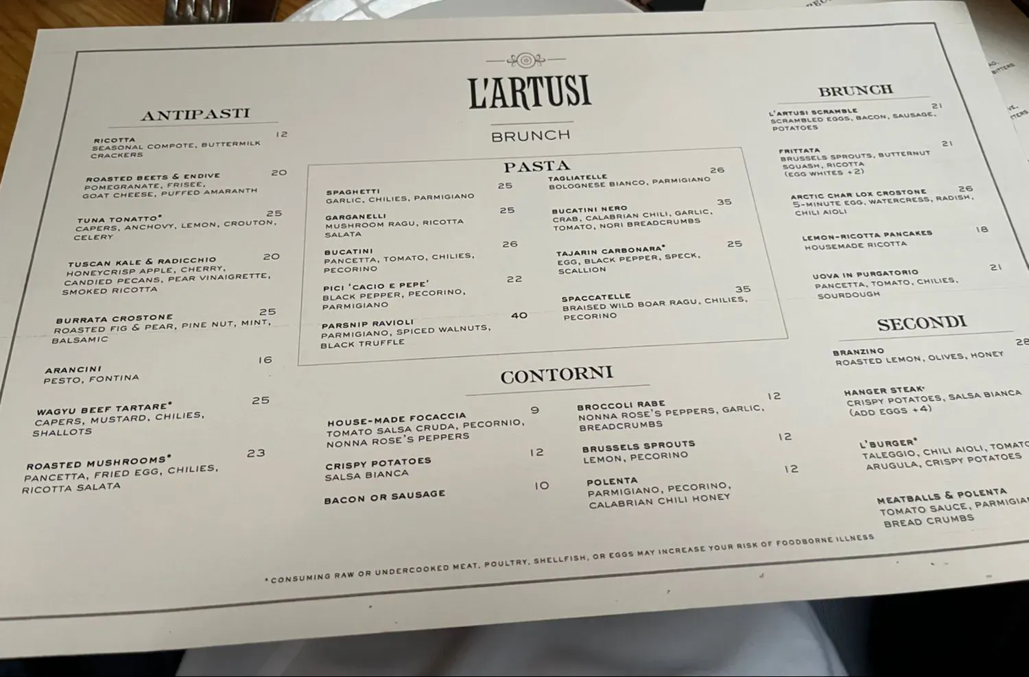 Menu 1