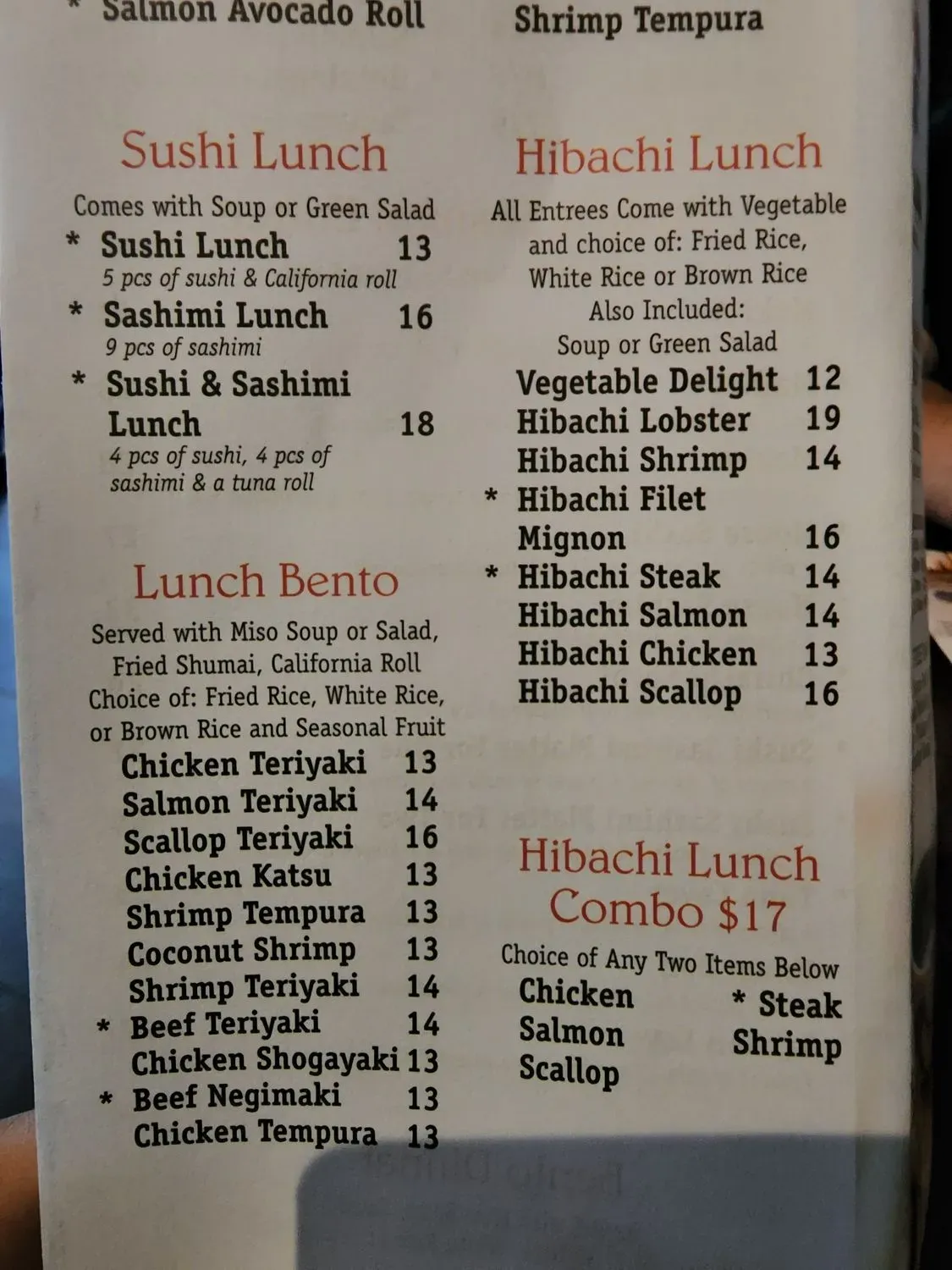 Menu 1