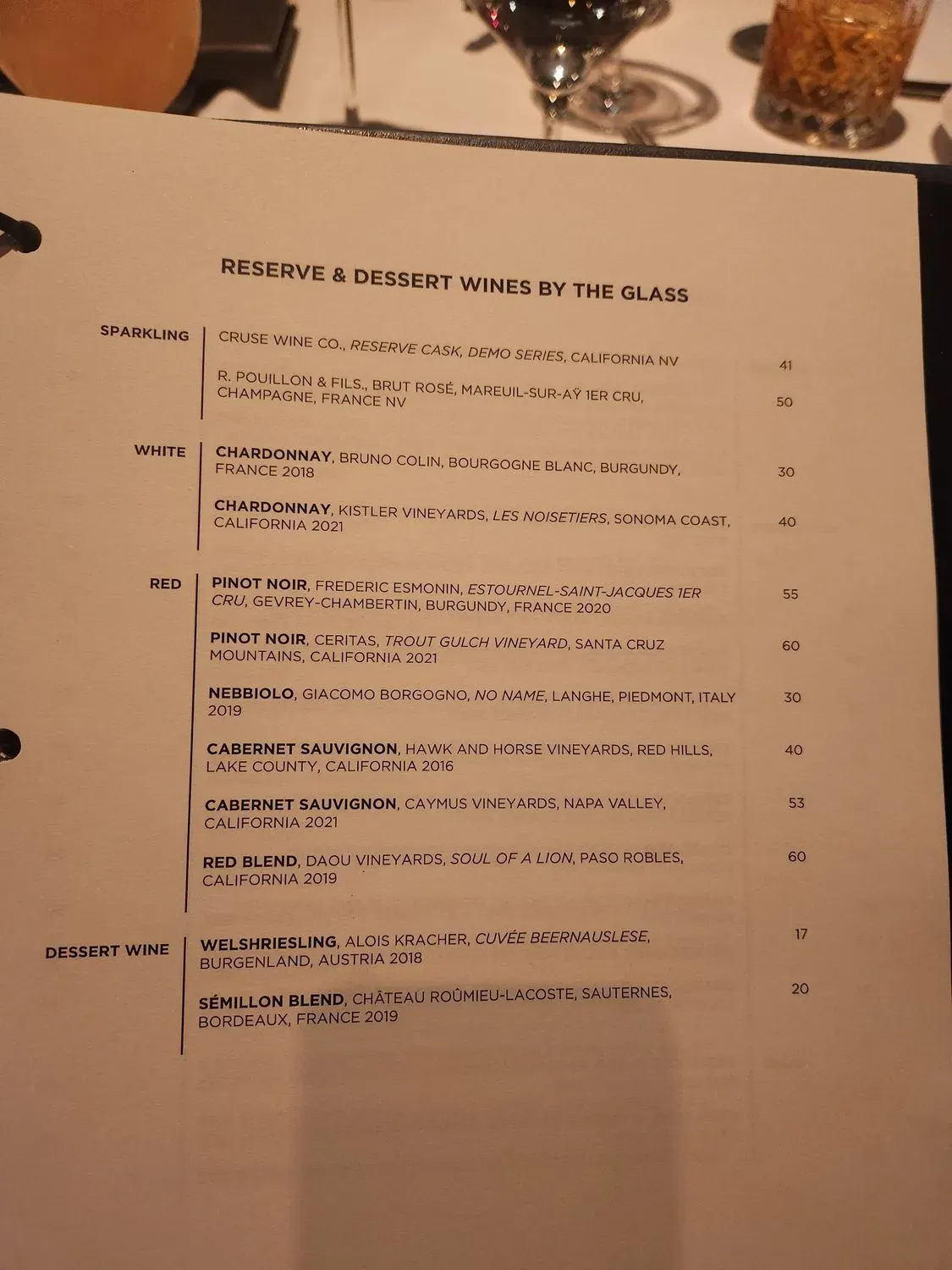 Menu 5