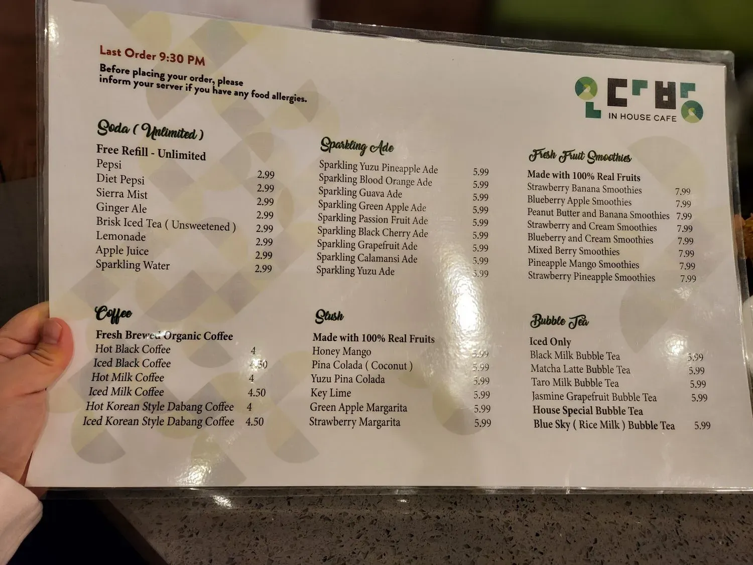 Menu 6