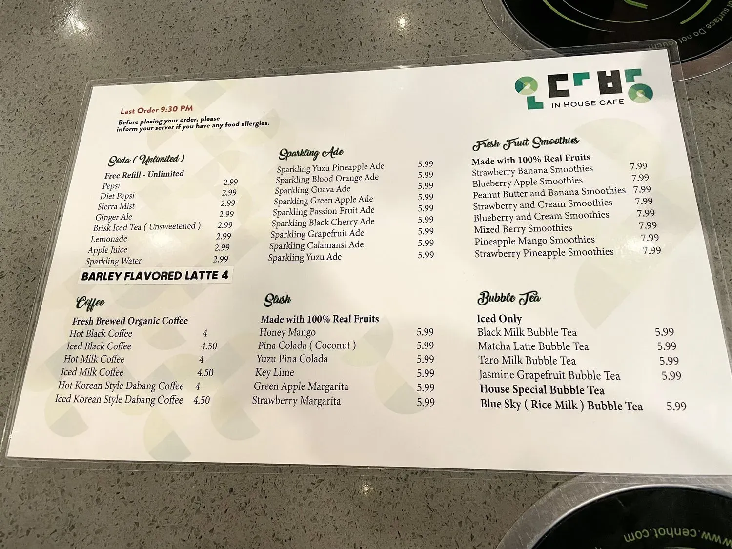 Menu 3