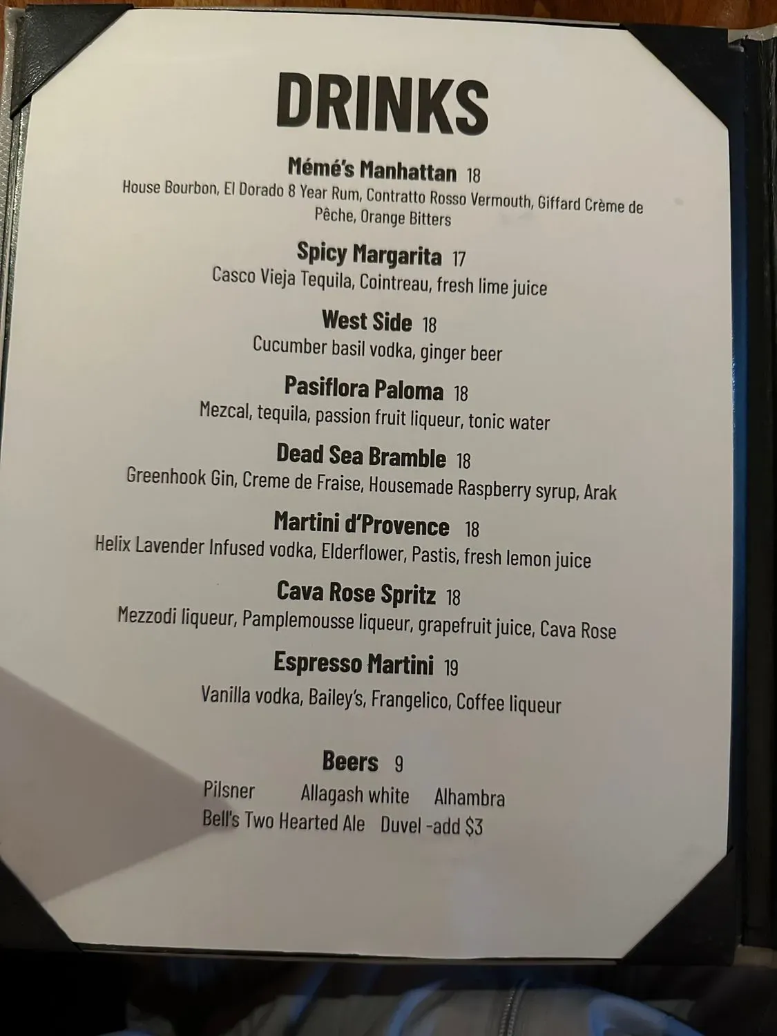 Menu 5