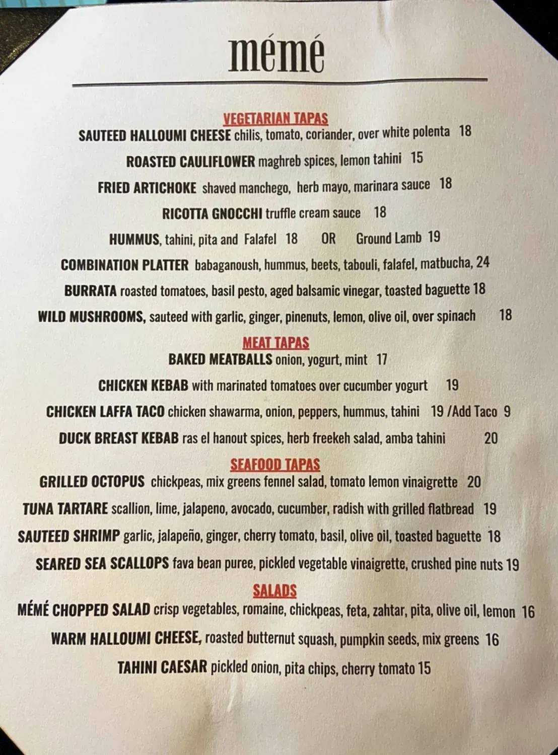 Menu 1