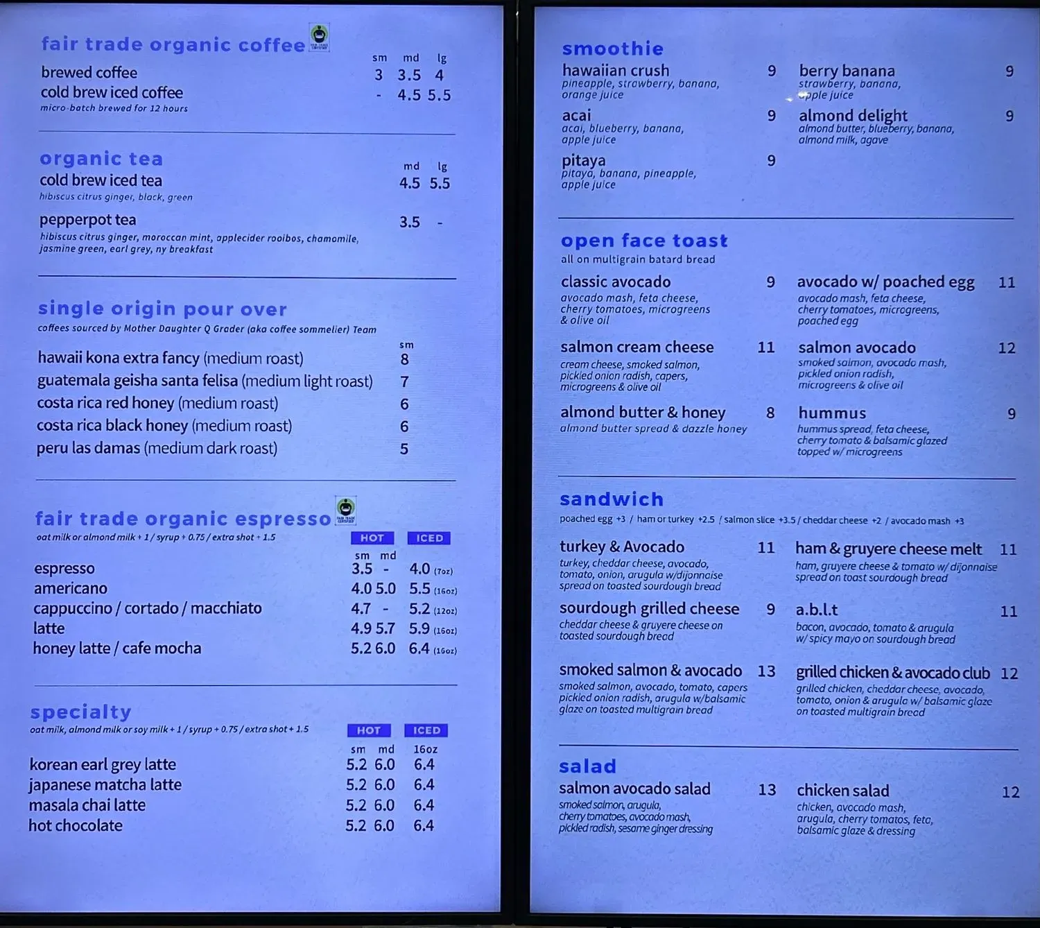 Menu 1