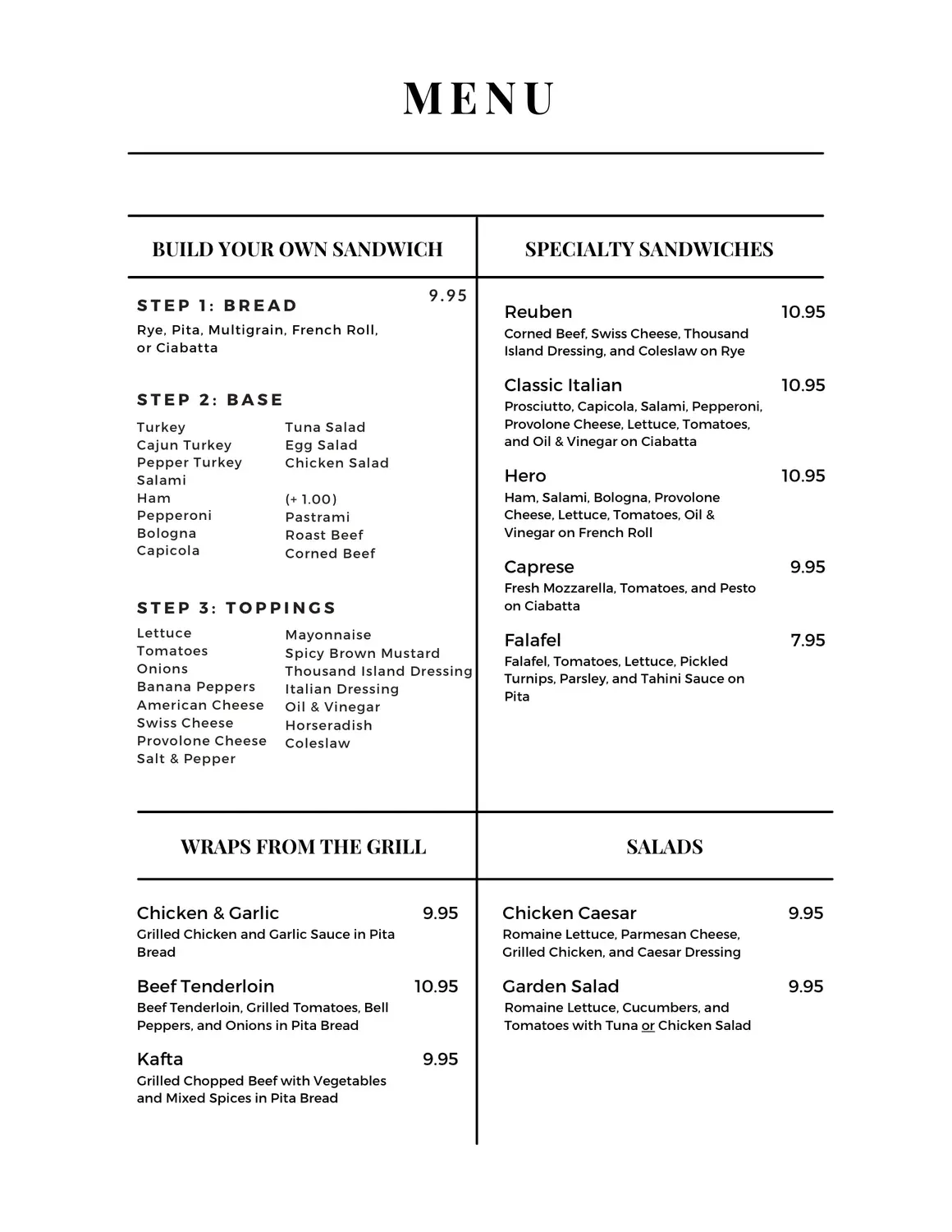 Menu 2