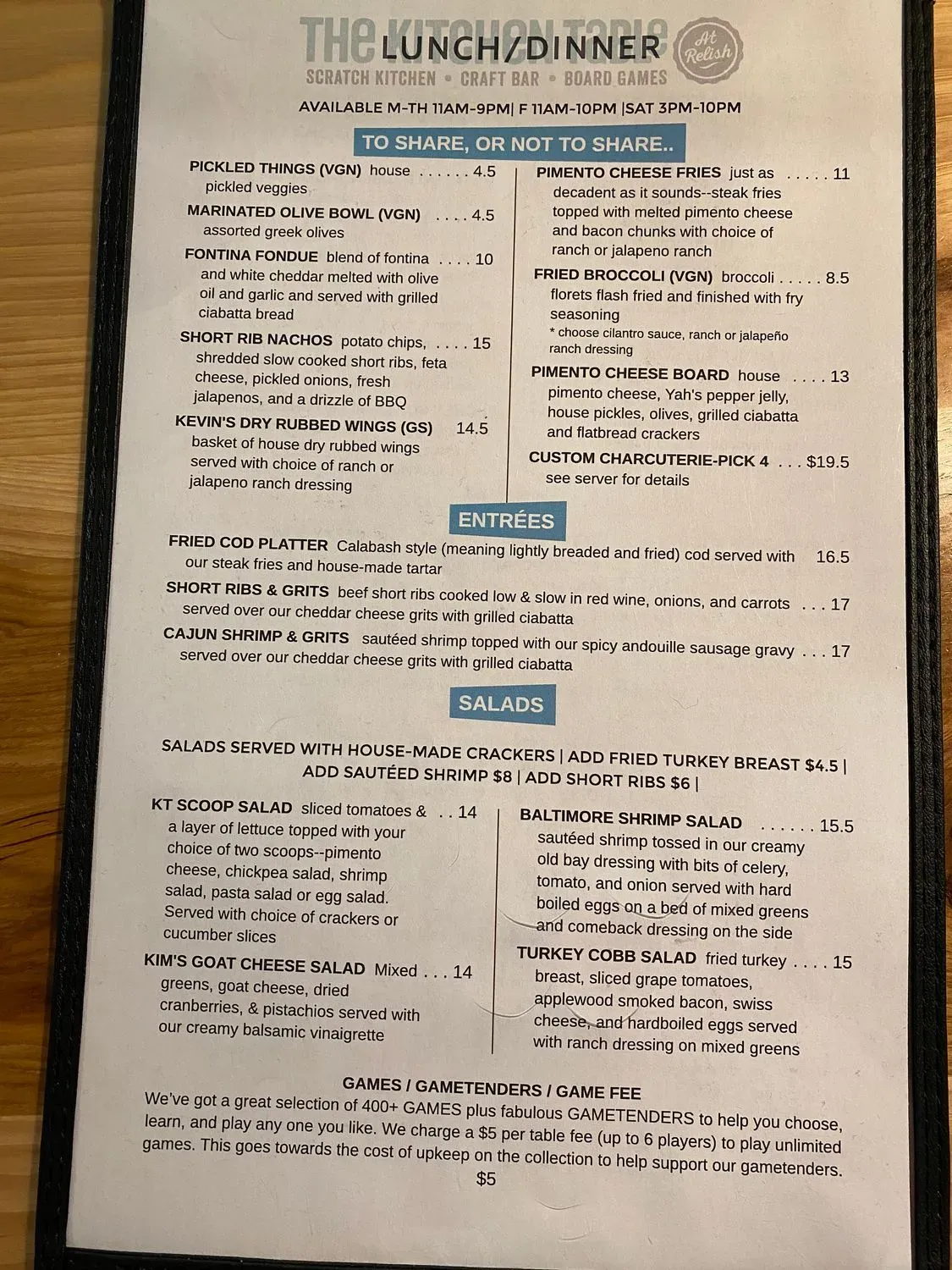 Menu 1