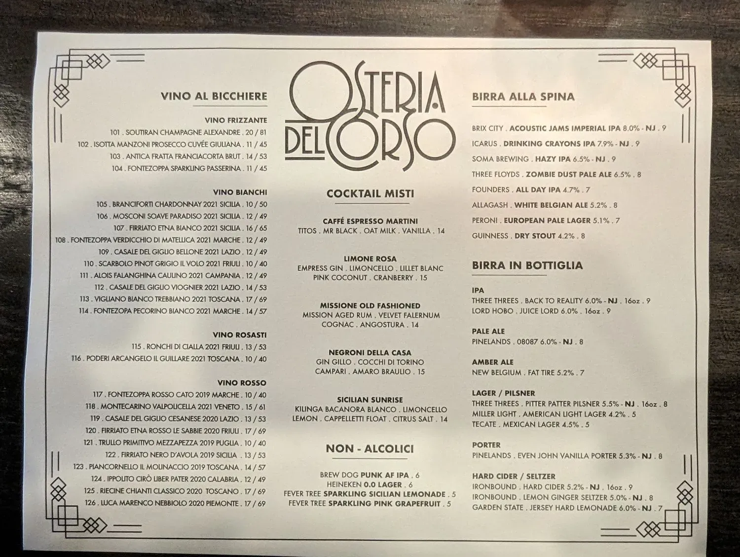 Menu 1