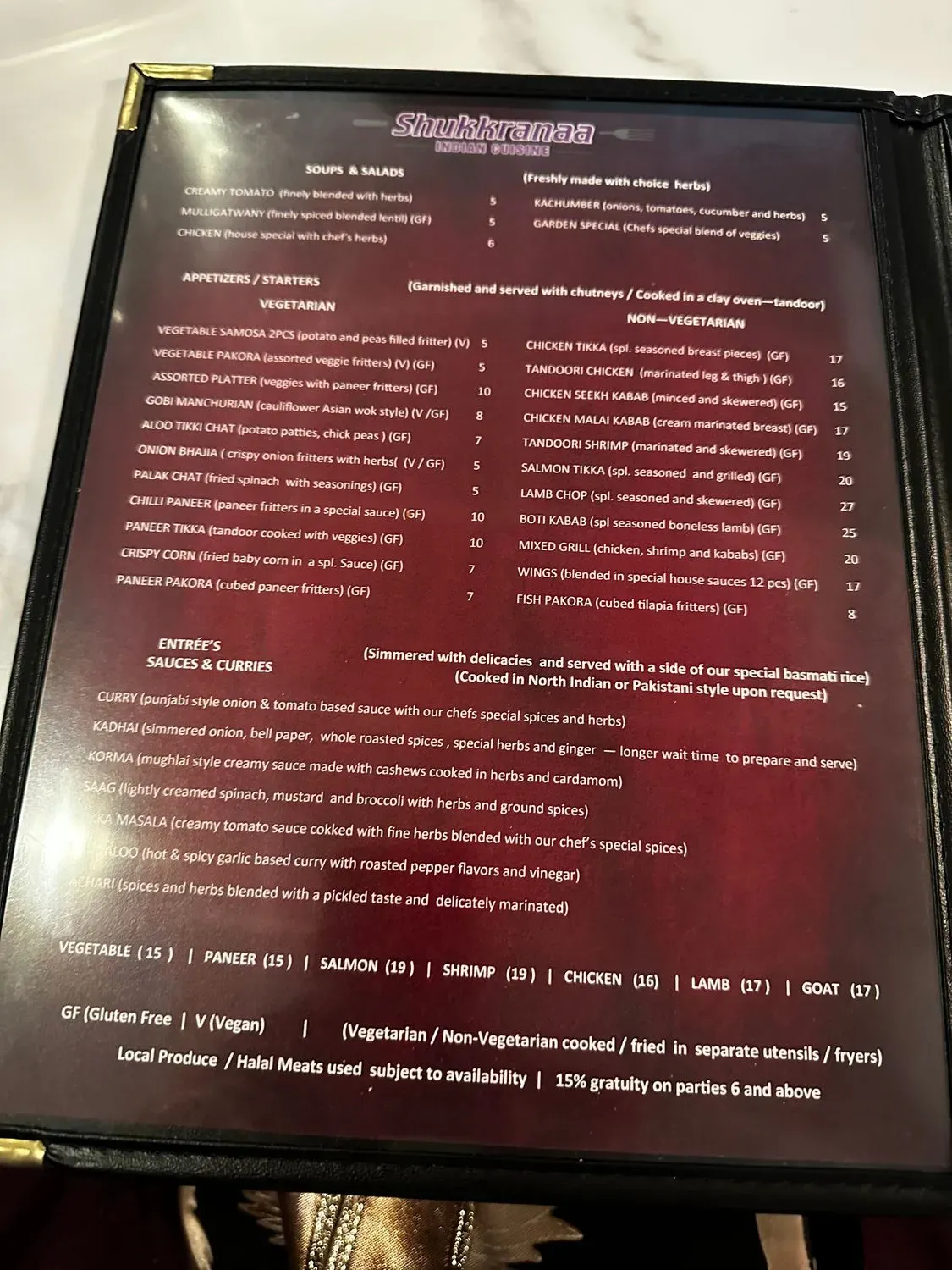 Menu 5