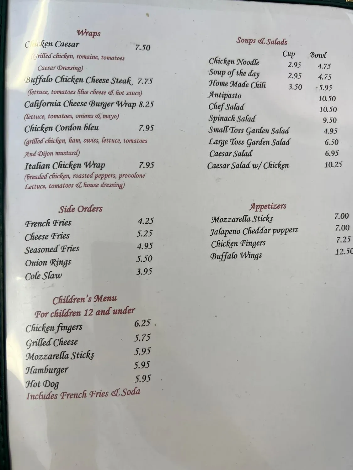 Menu 2