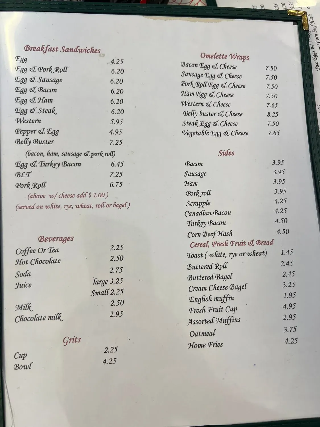 Menu 5