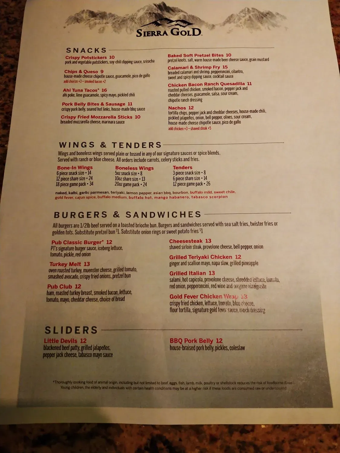 Menu 1