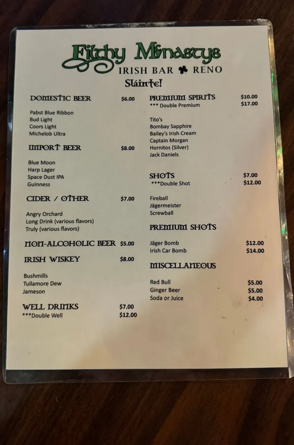 Menu 1