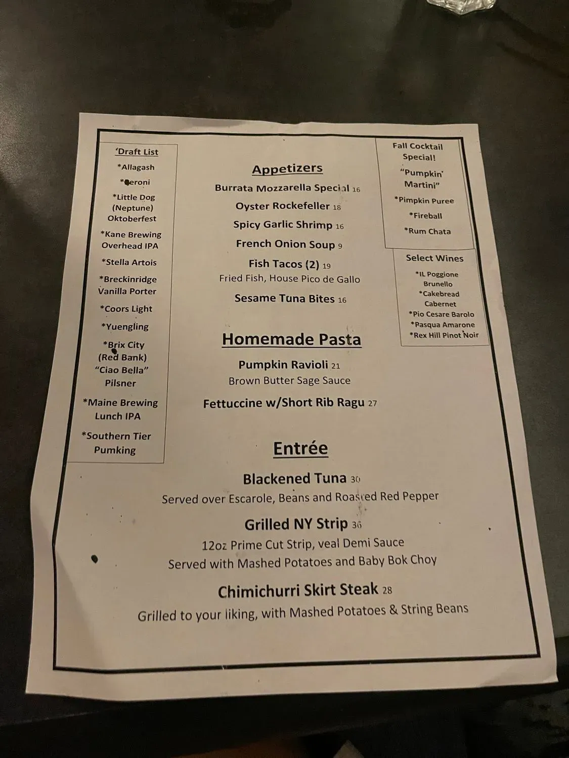 Menu 1