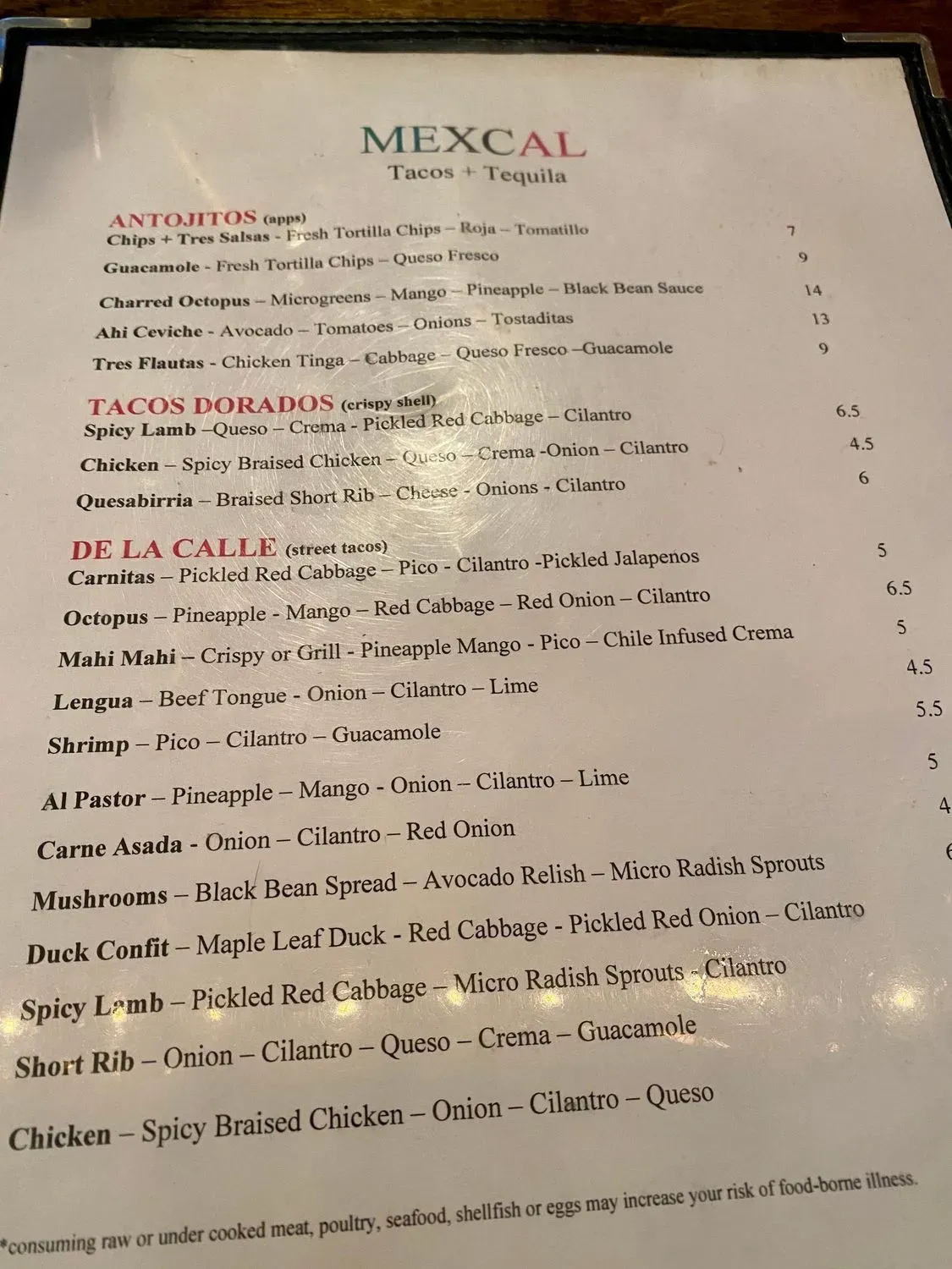 Menu 1