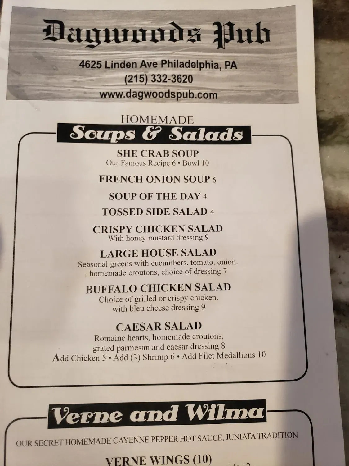 Menu 5