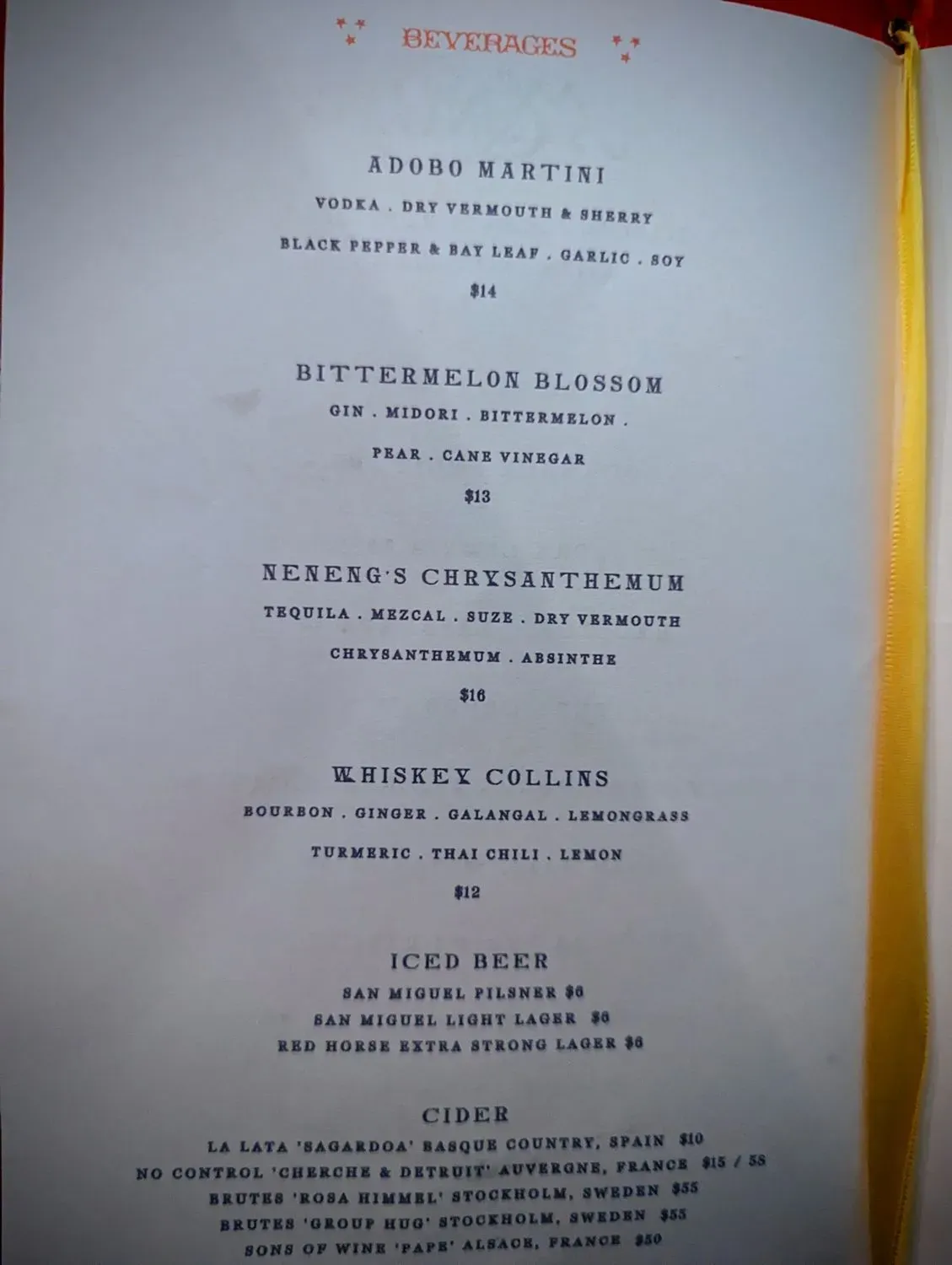 Menu 1