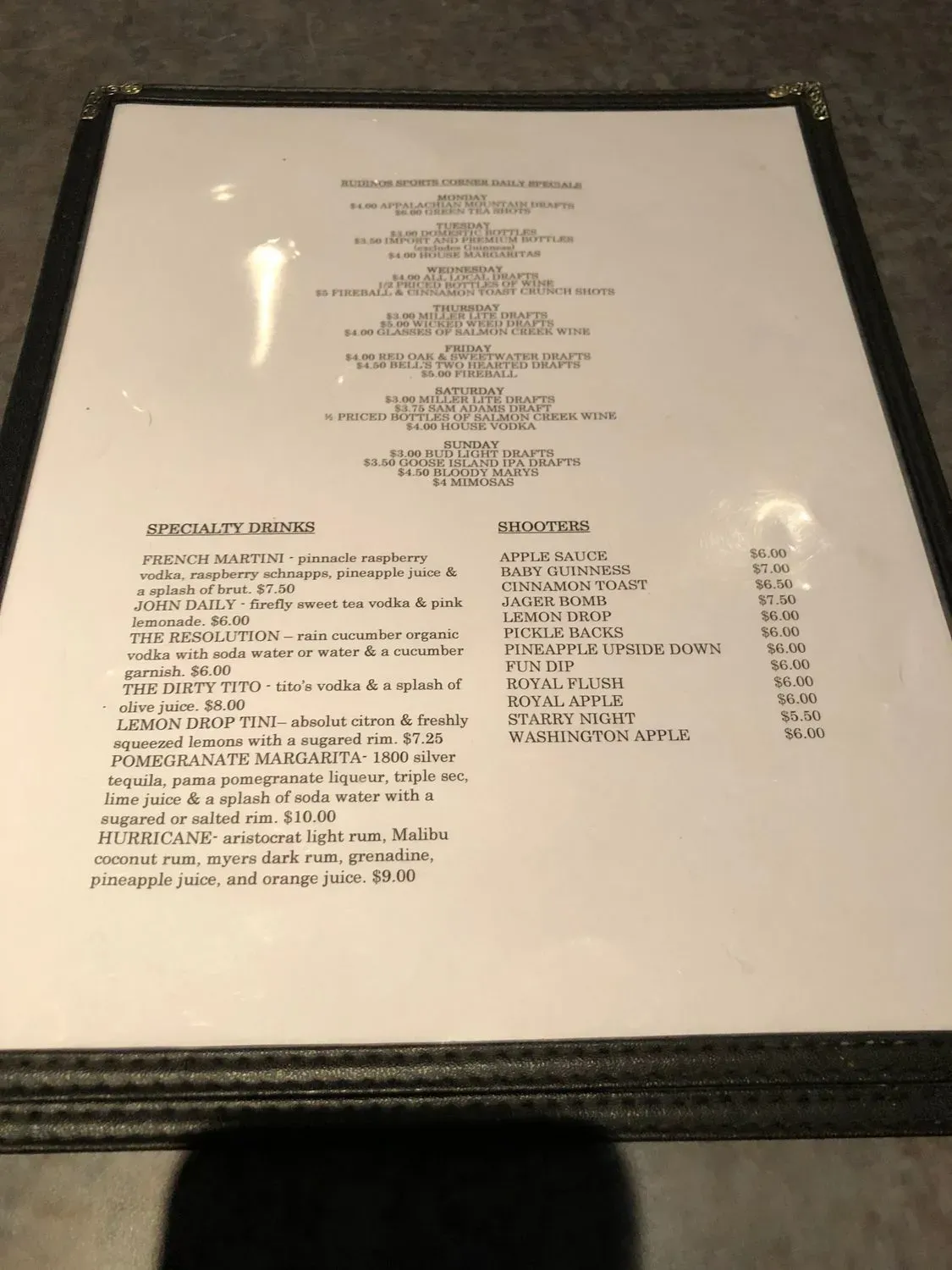 Menu 5