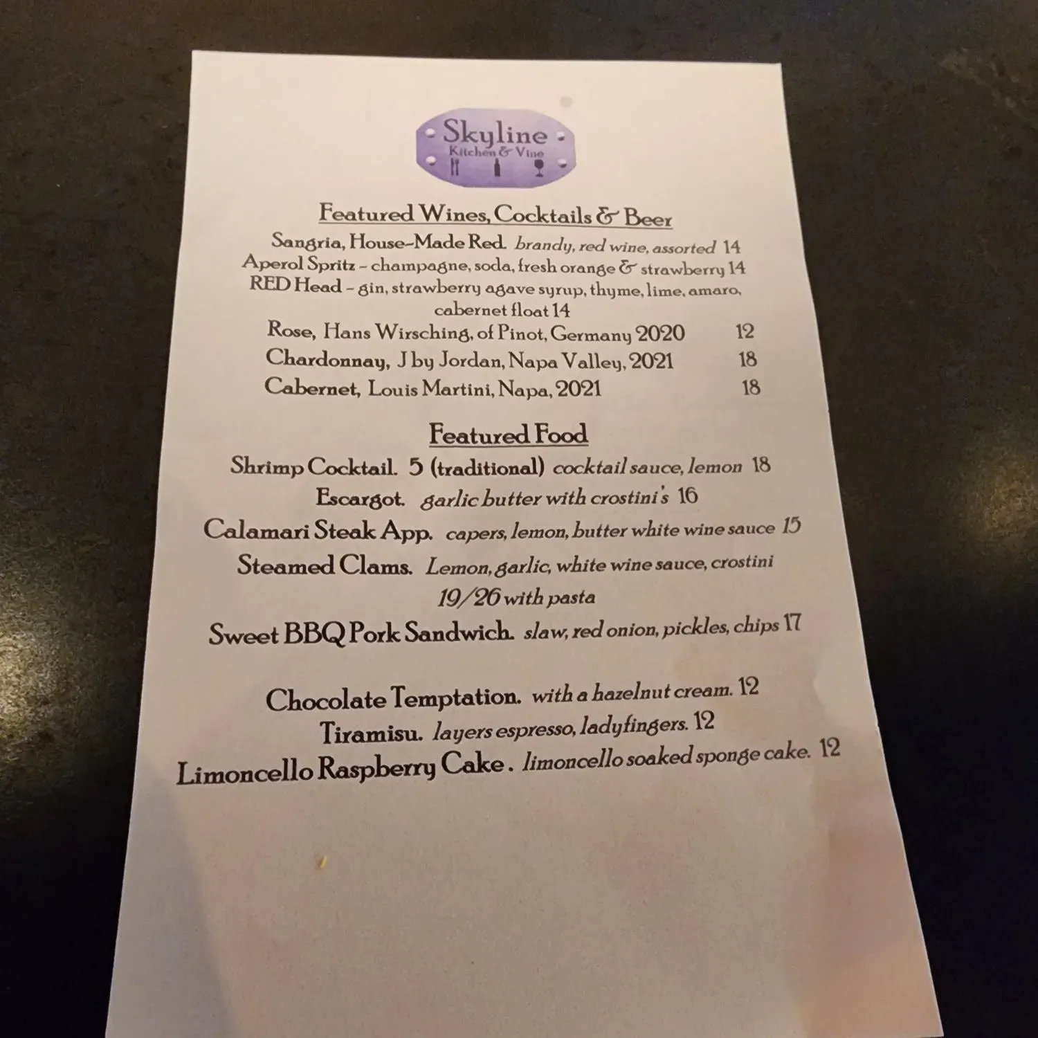 Menu 3