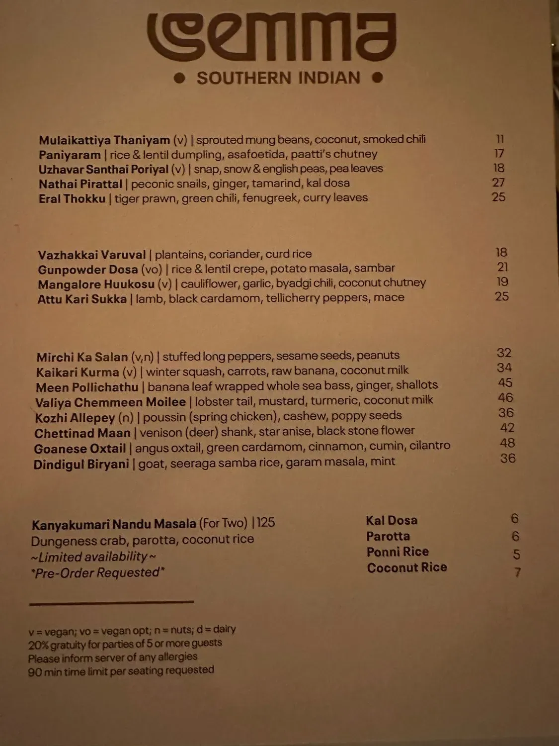 Menu 5