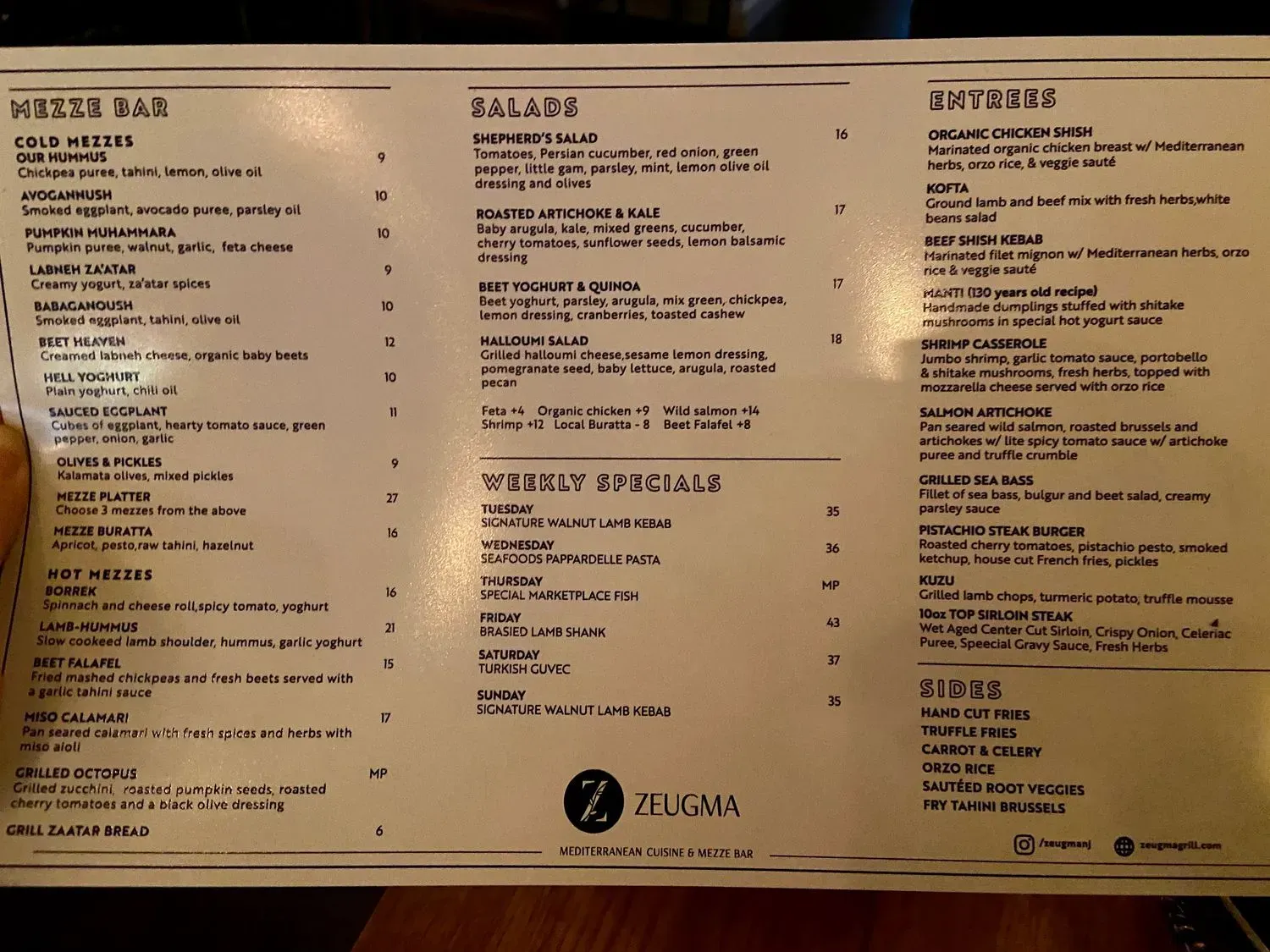 Menu 1