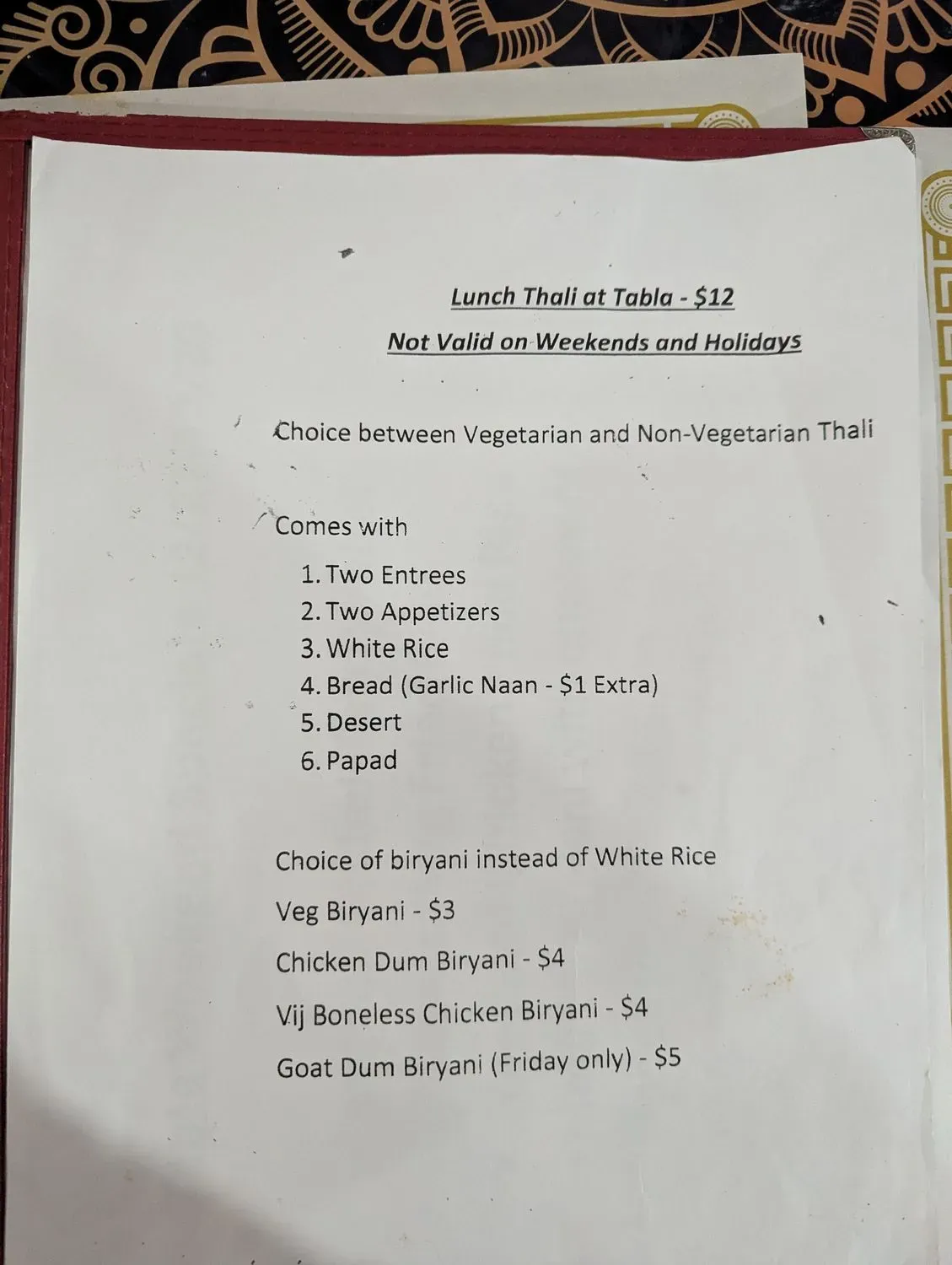 Menu 2