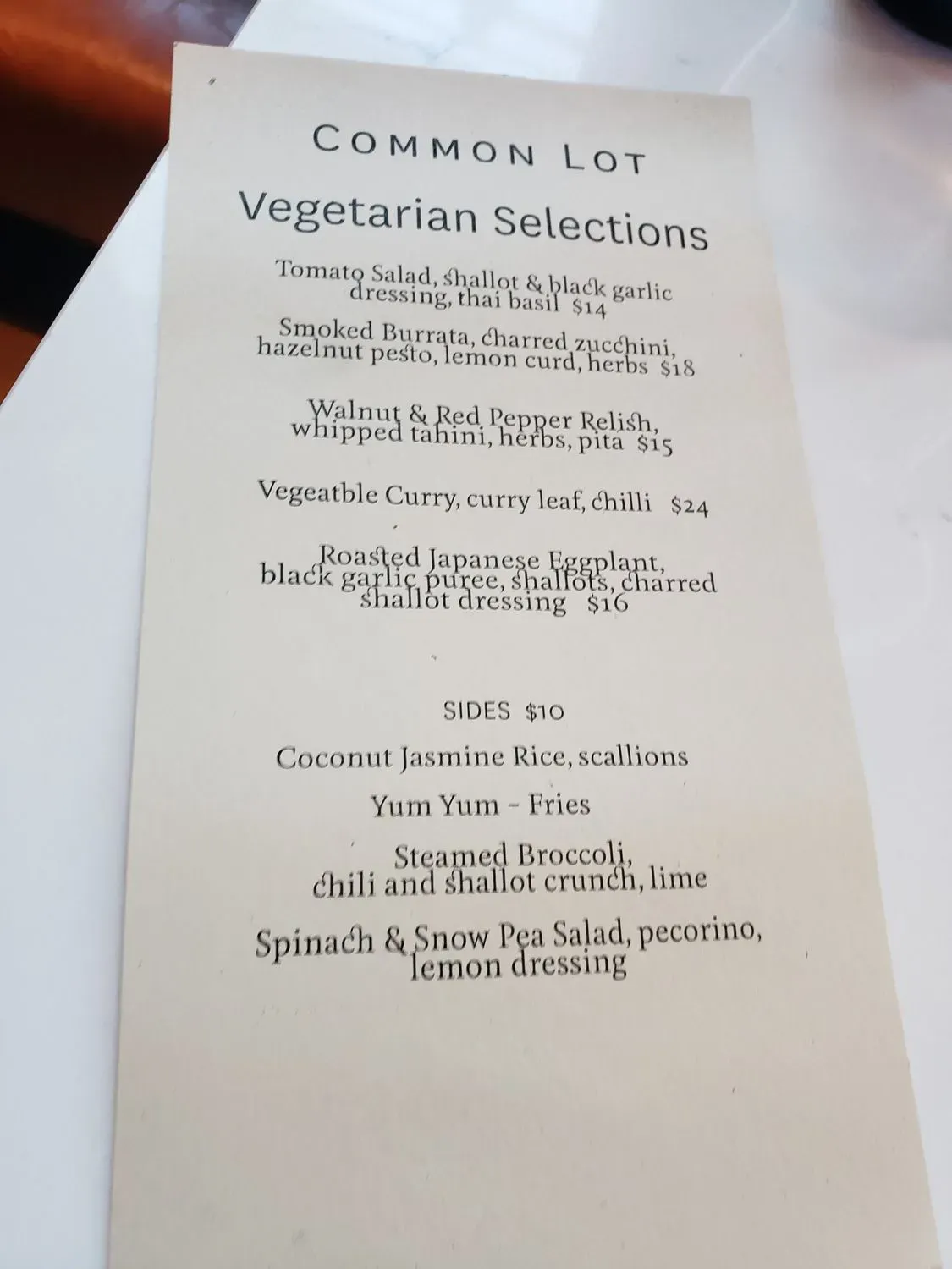 Menu 1