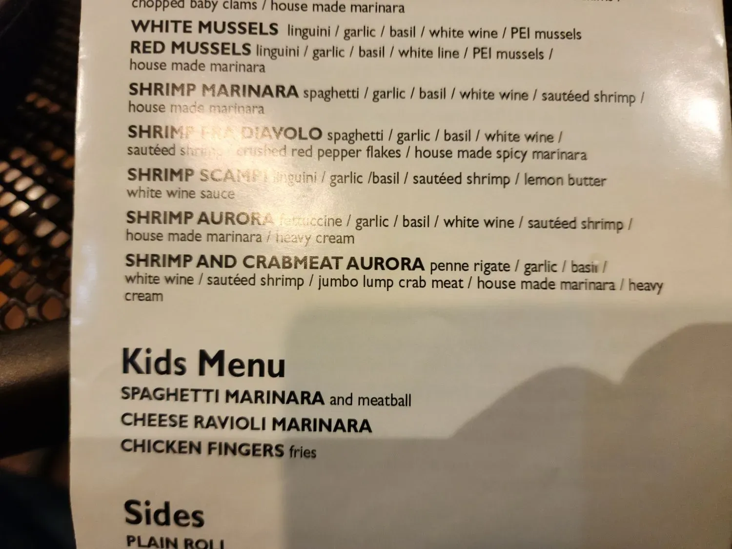 Menu 1