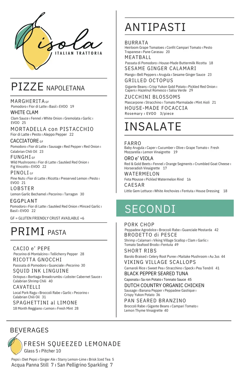 Menu 1