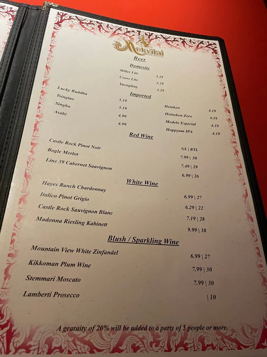 Menu 5