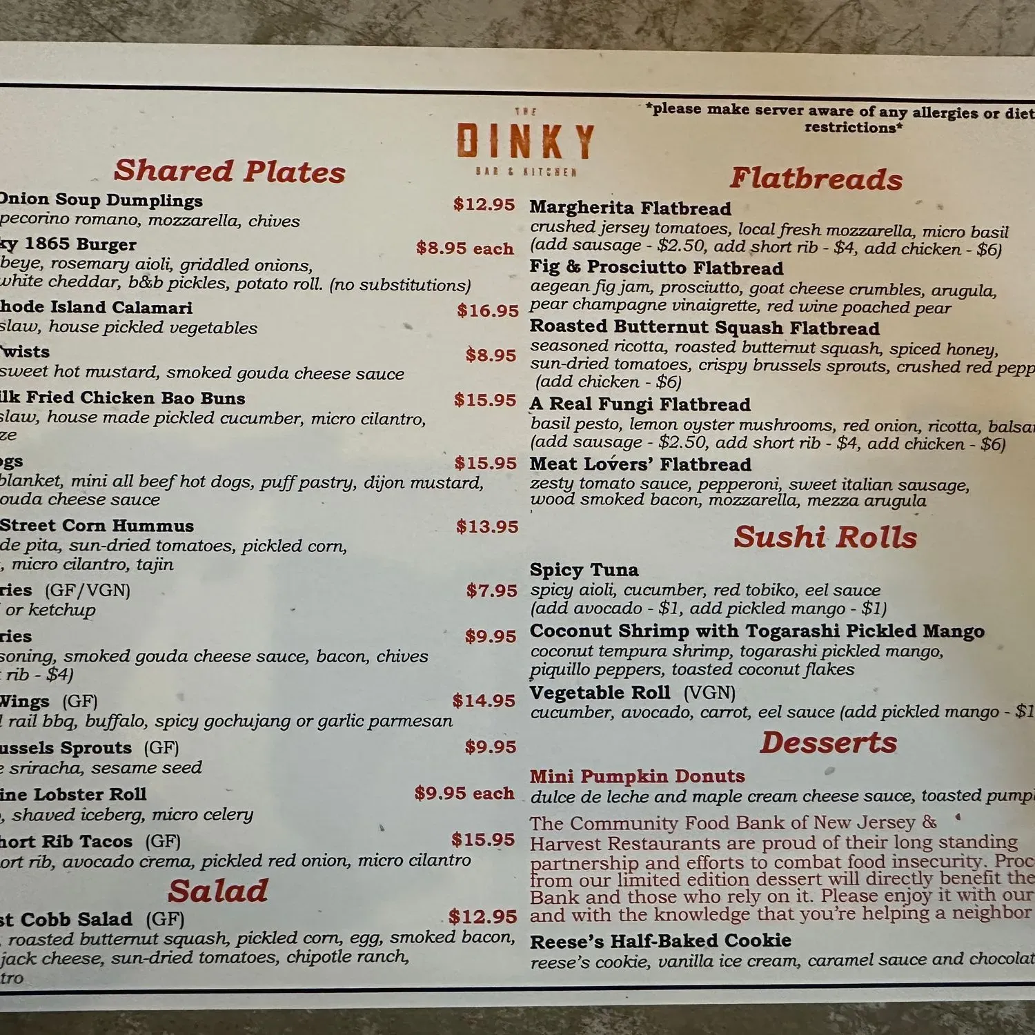 Menu 1