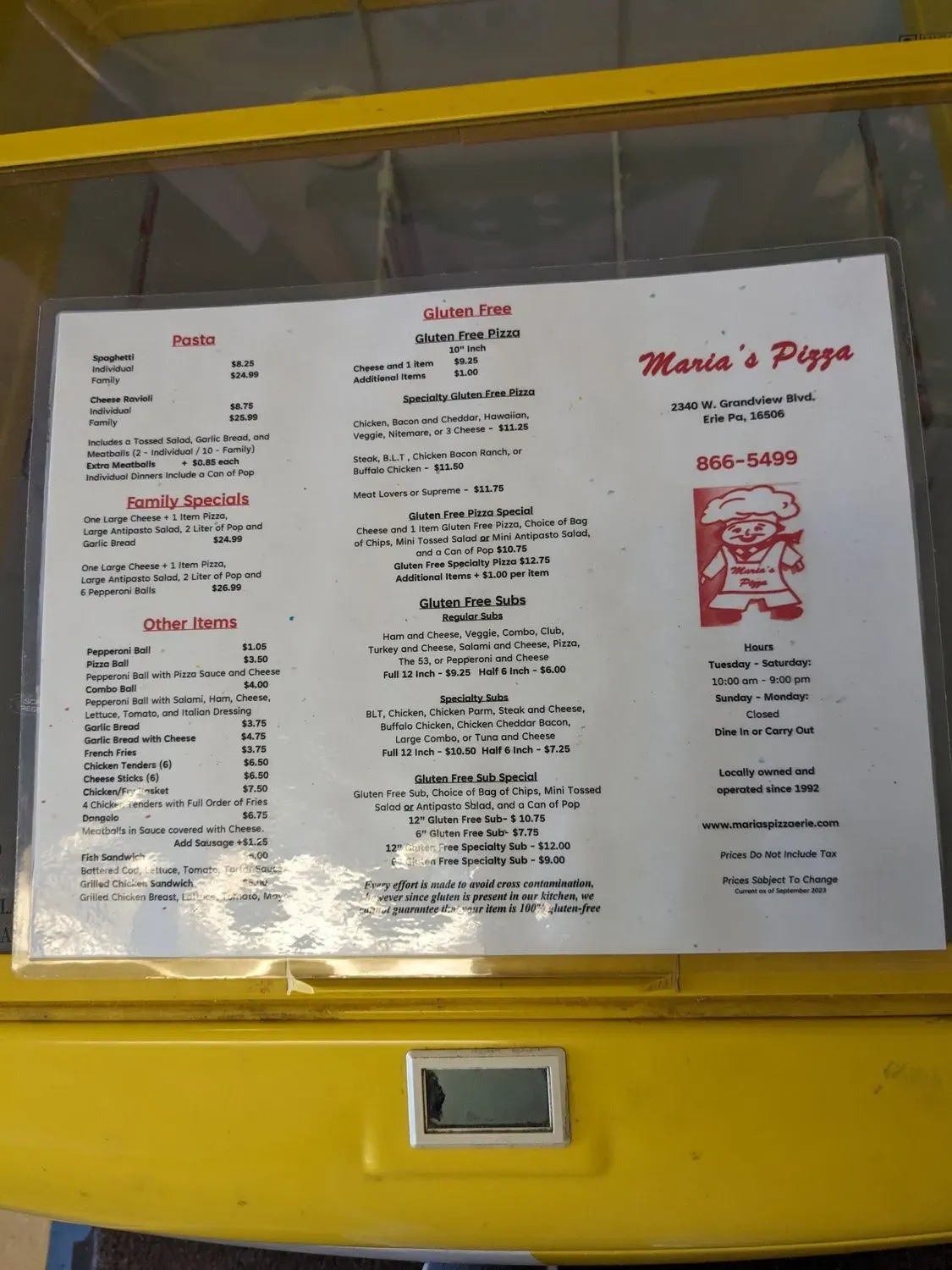 Menu 1