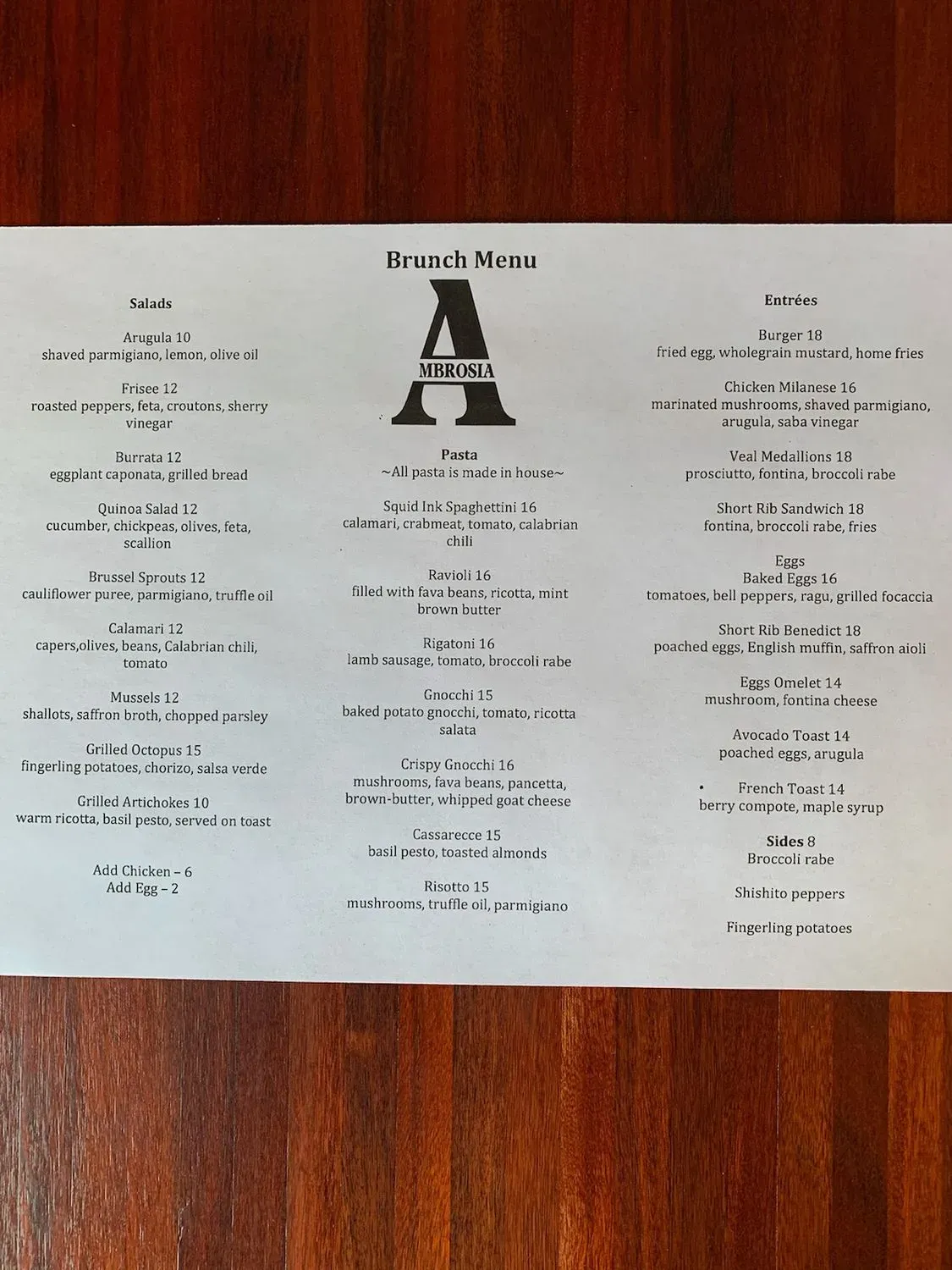 Menu 1