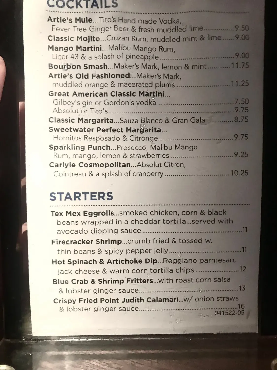 Menu 5