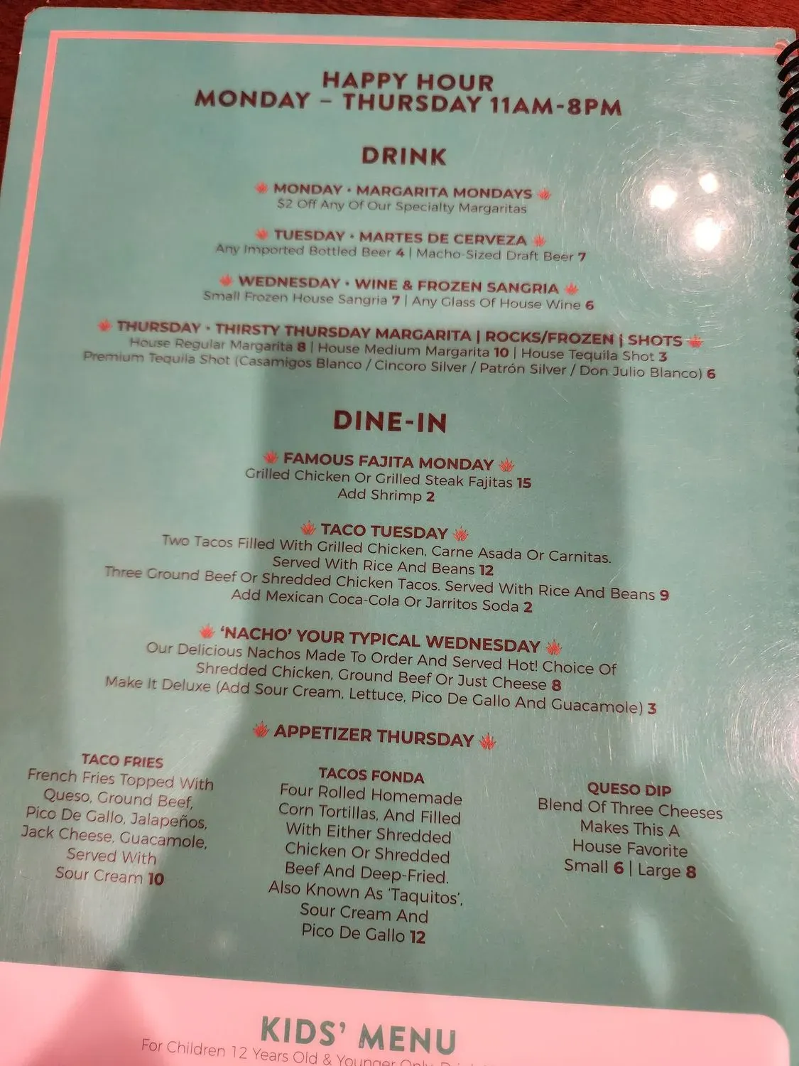 Menu 5