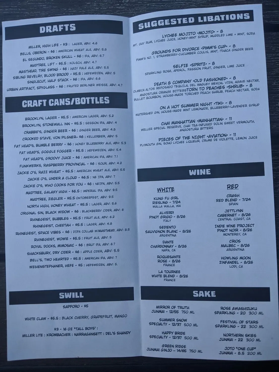 Menu 5