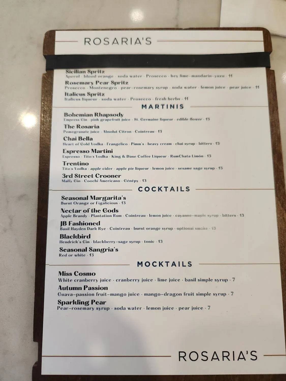 Menu 5