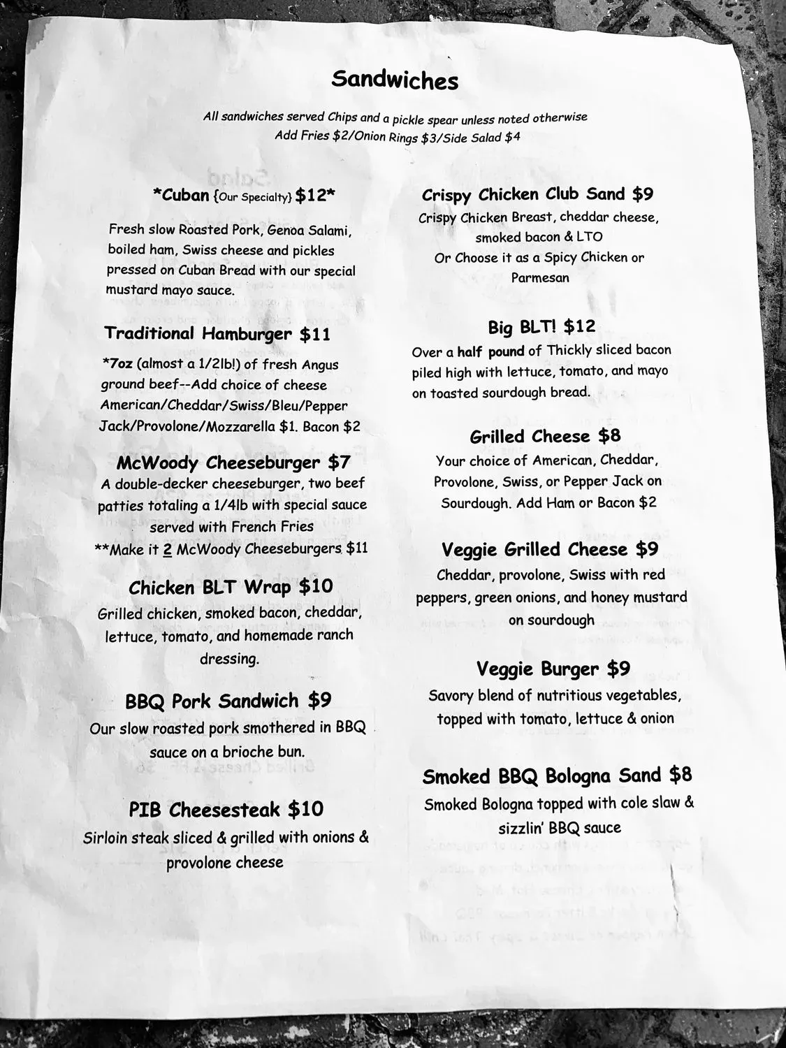 Topsy Turvey's Bar & Grill Menu - Updated October 2025