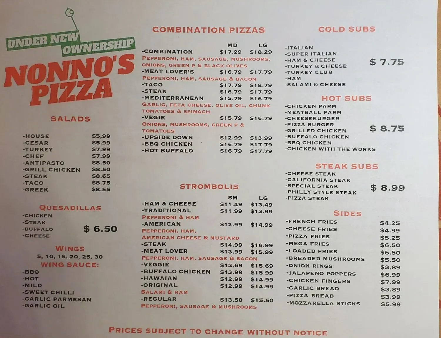 Menu 1