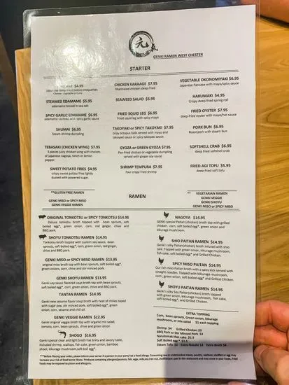 Menu 1