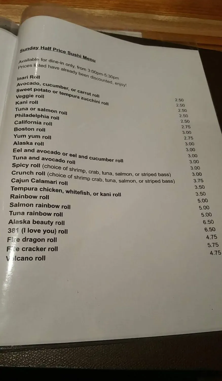 Menu 6