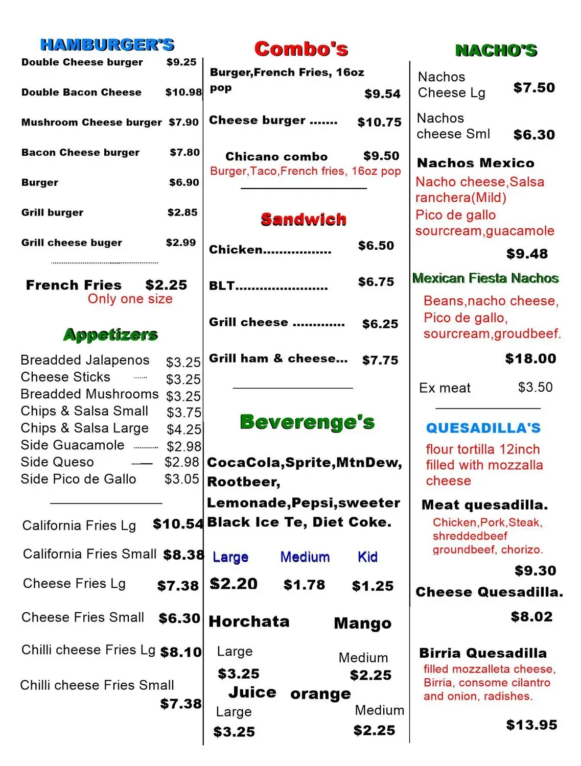 Menu 3