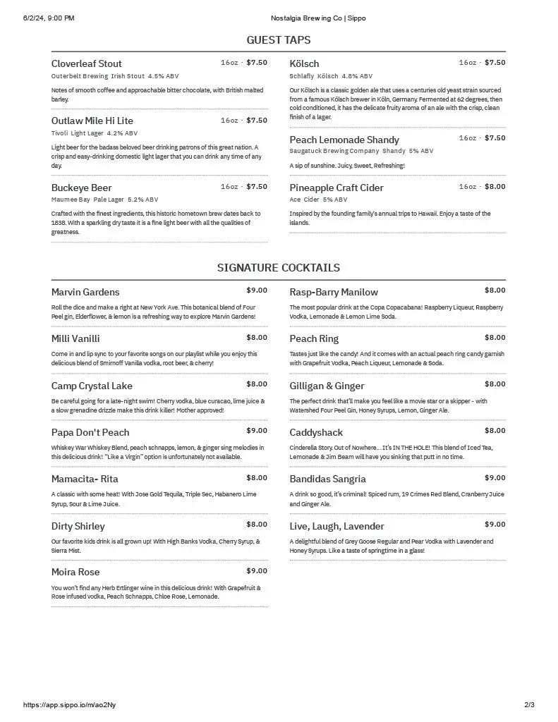 Menu 1