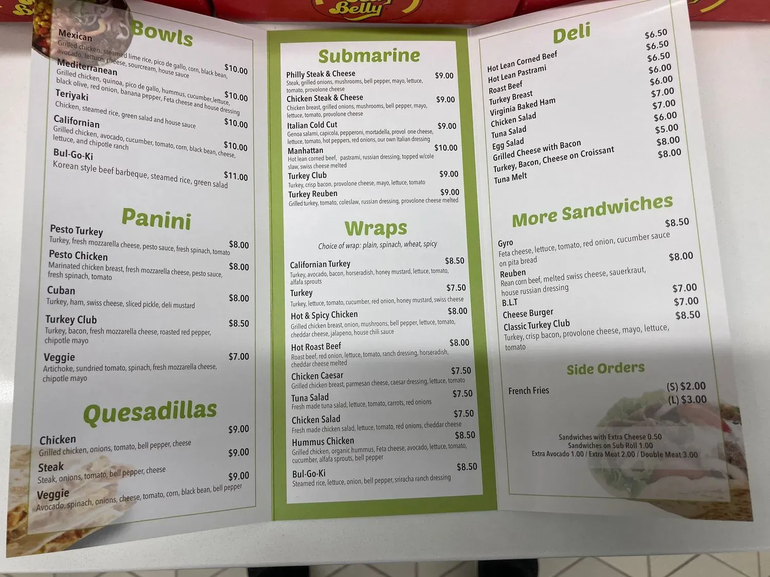 Menu 3