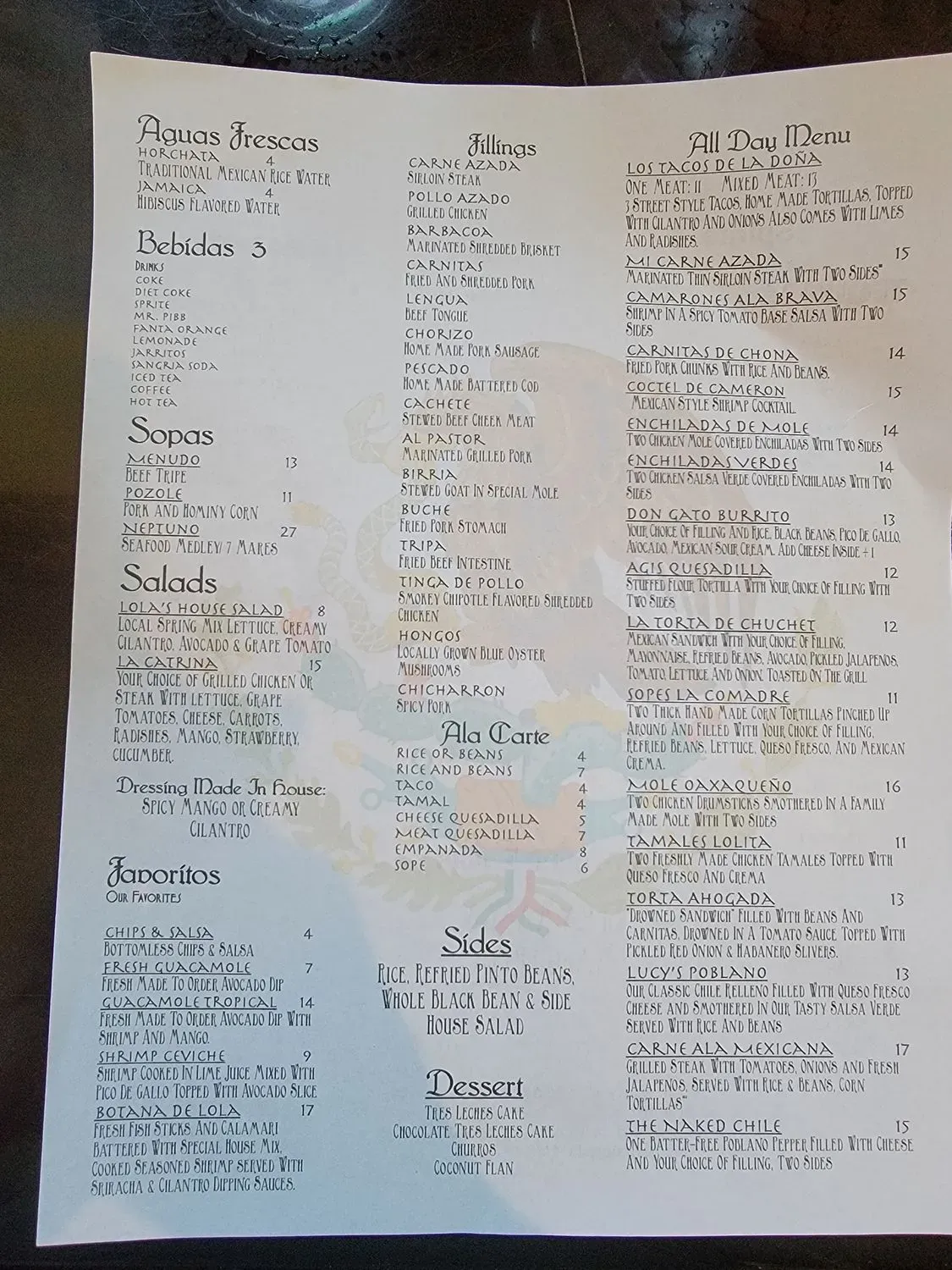 Menu 1