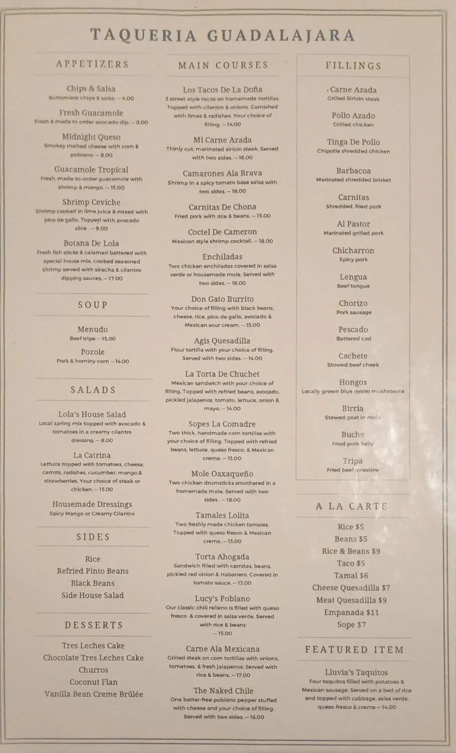 Menu 2