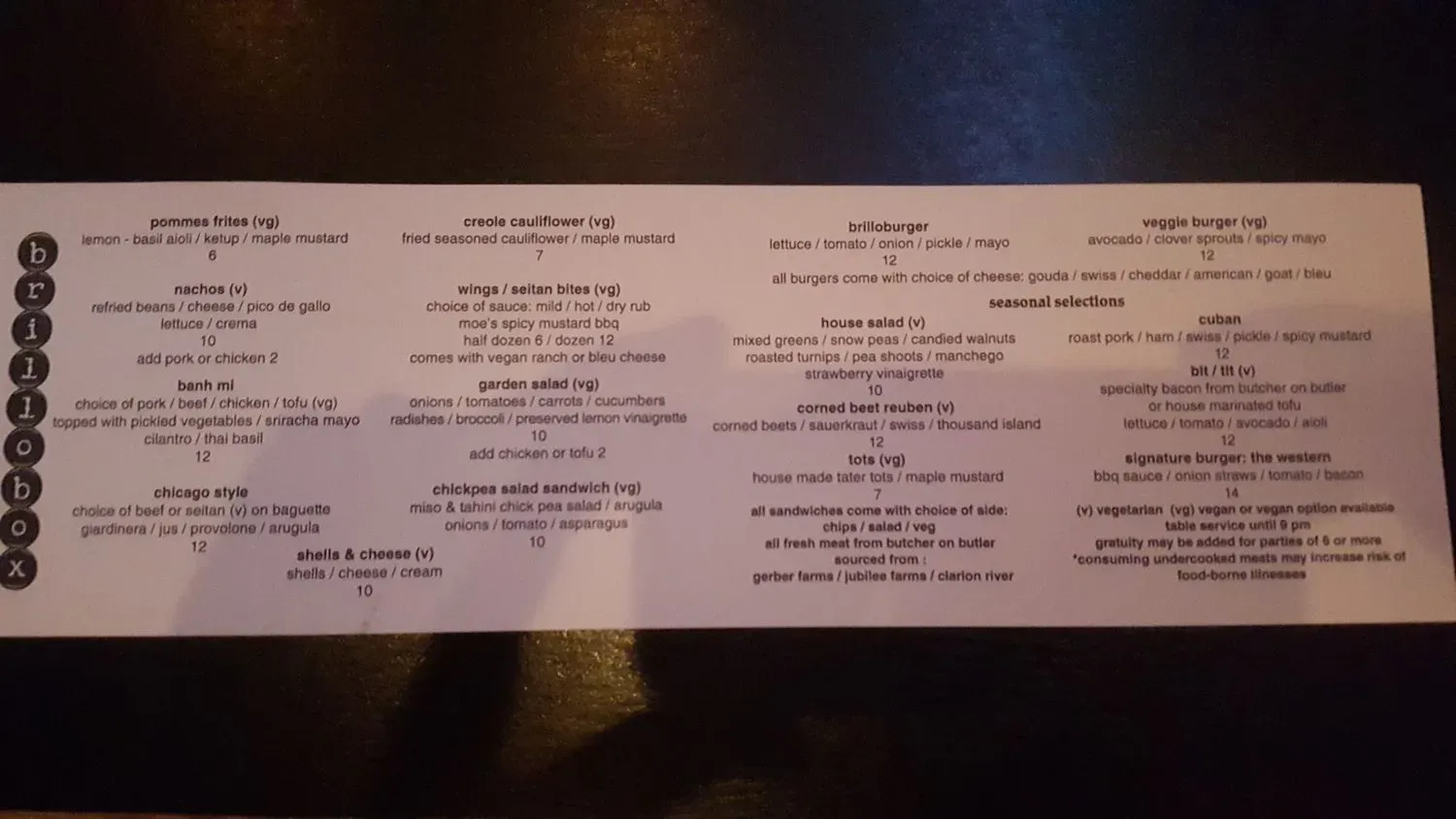 Menu 6