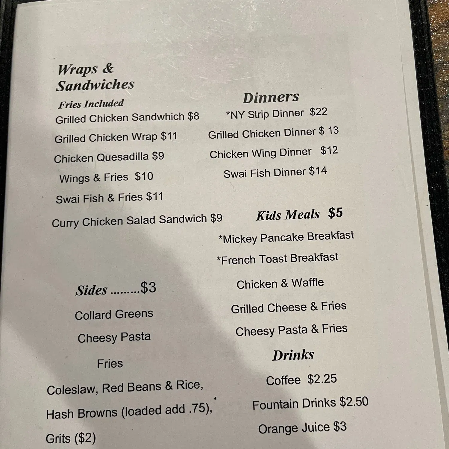 Menu 2