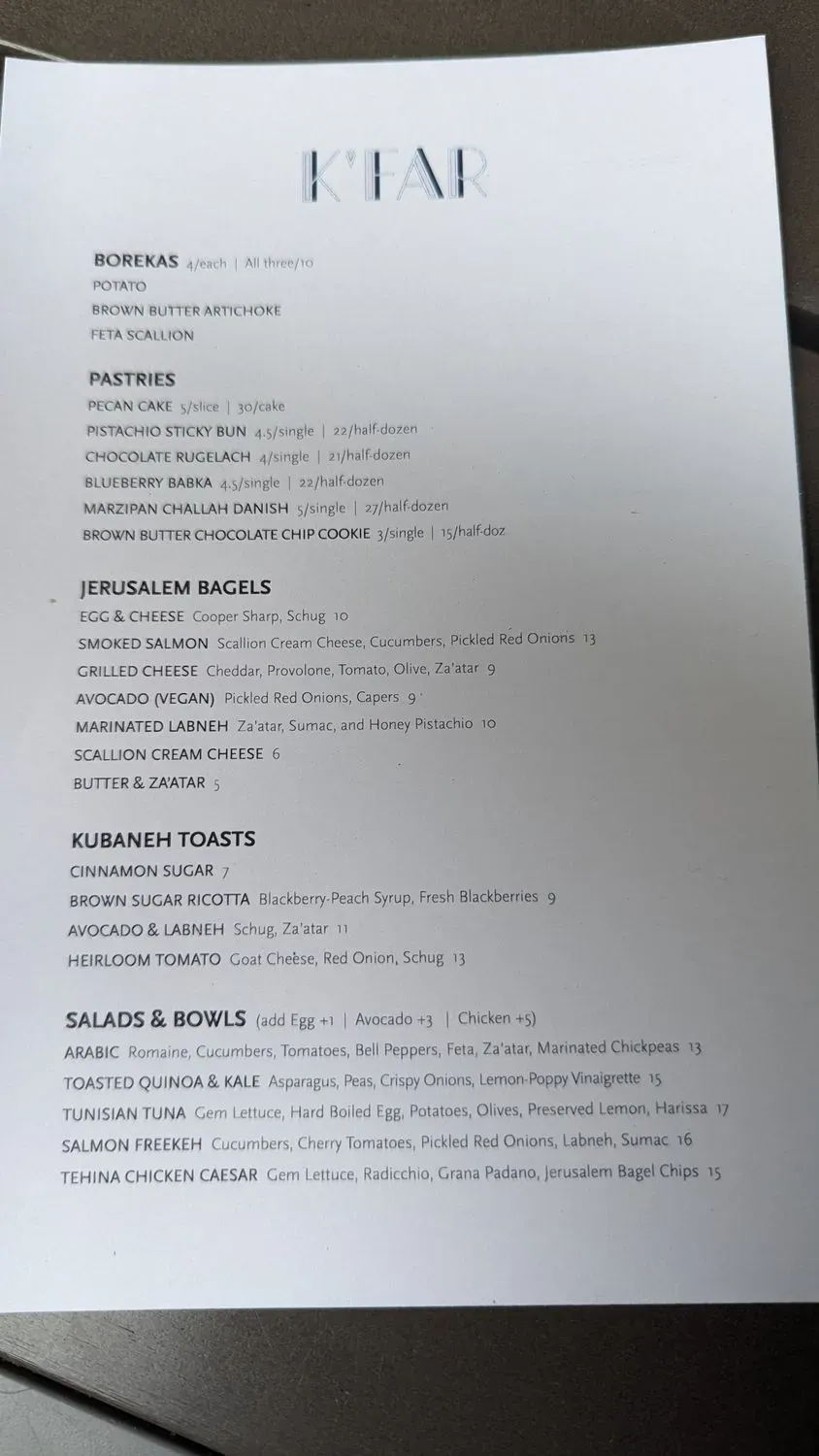 Menu 6